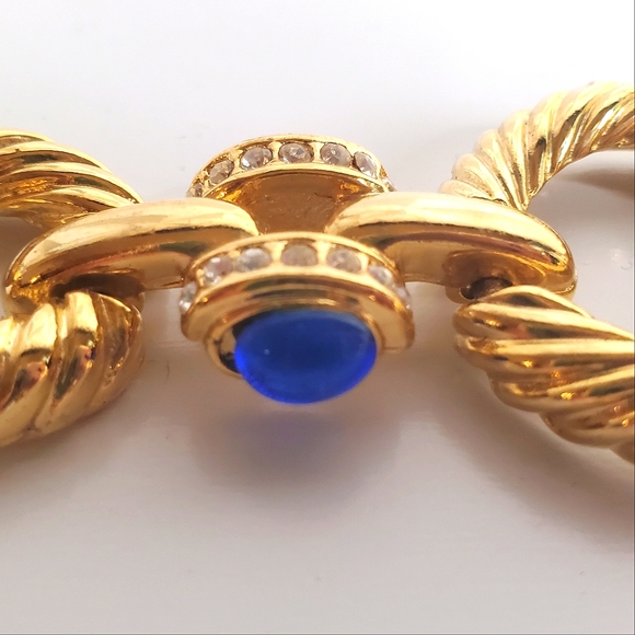 Exceptional & Rare Vintage GIVENCHY Chunky Mogul Jeweled Bracelet - Picture 6 of 10